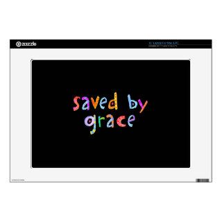 Saved By Grace Fun and Funky Christian Decal For 15" Laptop