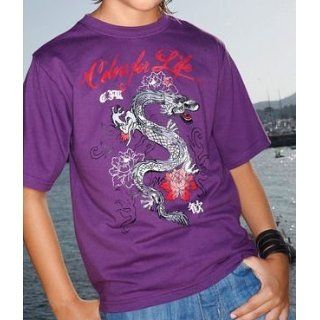 CFL T Shirt mit Drachendruck lila Gr. 164: Bekleidung