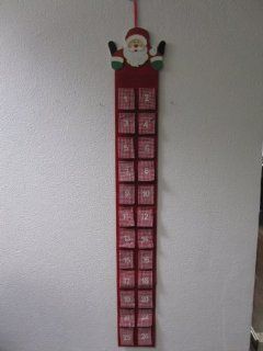 XXL Adventskalender Nikolaus Holz/Filz zum Befüllen 186 cm: Küche & Haushalt