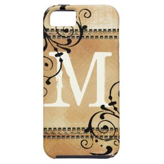 Vintage Grunge Faux Nail Head Monogram iPhone 5 iPhone 5 Covers