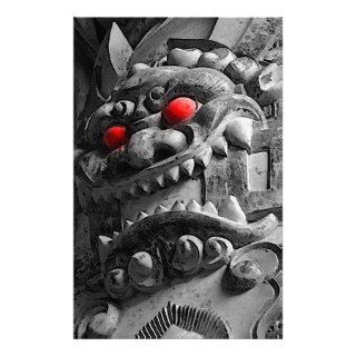 Samurai Oni Mask 赤鬼 Stationery Paper