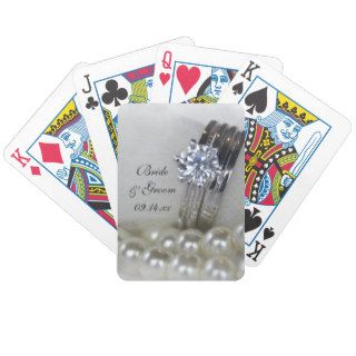 Diamonds and Pearls Wedding Playing Cards