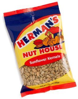 Herman's Nut House Roasted & Salted Sunflower Kernels, 3.5 Ounce Bags (Pack of 12) : Edible Sunflower Seeds : Grocery & Gourmet Food