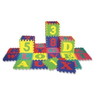 Chenille Kraft Wonderfoam Letters and Number Puzzle Mat, 72 Pieces per Pack: Toys & Games