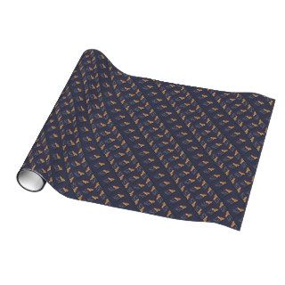 Muddy Christmas Corgi Dark Tee Wrapping Paper