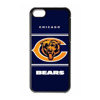 NFL chicago bears logo 3 high quality and reasonable price durability plastic hard case cover for apple iphone 5c with black/white/clear custom background by liscasestore: Cell Phones & Accessories