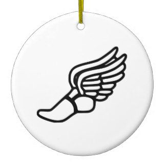 Running Shoe With Wings Christmas Ornaments