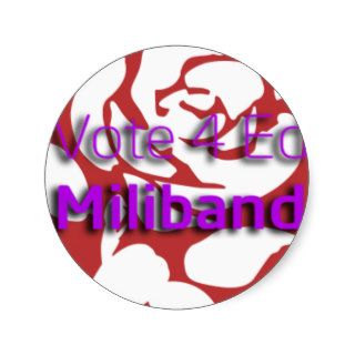 Labour Rose Vote 4 Ed Round Stickers