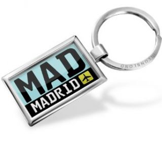 Keychain Airport code MAD / Madrid country: Spain   Neonblond: Clothing