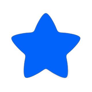 Blue Color Star Star Sticker
