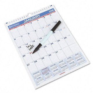AAGPMLM0128   At a Glance Laminated/Erasable Ruled Daily Blocks Monthly Wall Calendar : Electronics