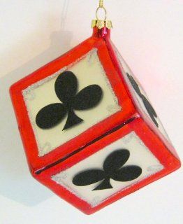 Black, Red and Silver Gambiling Club Christmas Ornament : Decorative Hanging Ornaments : Everything Else