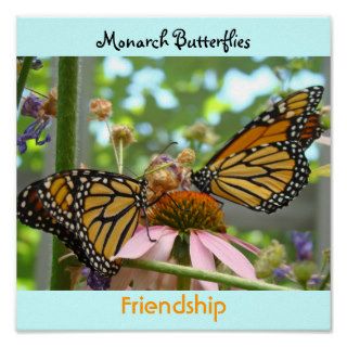 Friendship art Monarch Butterflies prints Gardens
