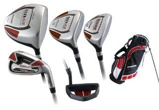 Precise Men's ML55 Complete Set (Tall Left Hand, Black/Red) : Golf Club Complete Sets : Sports & Outdoors