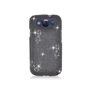 Samsung Galaxy S3 S III T999 i747 i9300 Bling Gem Jeweled Jewel Crystal Diamond Black Cover Case: Cell Phones & Accessories