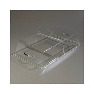 Carlisle SC2907 Acrylic Hinged Cafe Pan Cover, 21 5/16" Length x 13 5/16" Width x 4" Height, Clear (Case of 3)
