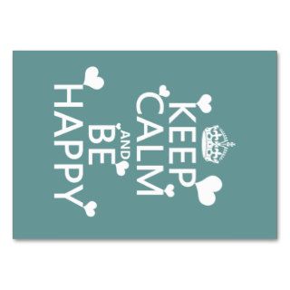 Keep Calm and Be Happy (available in all colors) Business Card Template