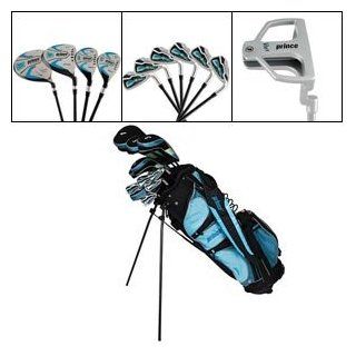 Prince Golf Ladies VMX 20 pc Hybrid Set Right Handed Includes Titanium Driver, Woods, Hybrids, Irons, S Wedge, Putter, Stand Bag, Shoe Bag & 6 Headcovers : Golf Club Complete Sets : Sports & Outdoors