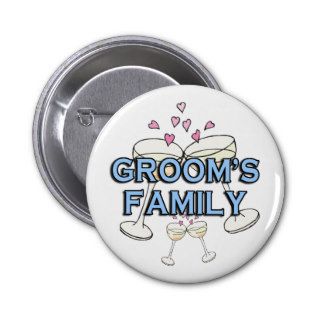 Groom's Family Wedding ID Buttons