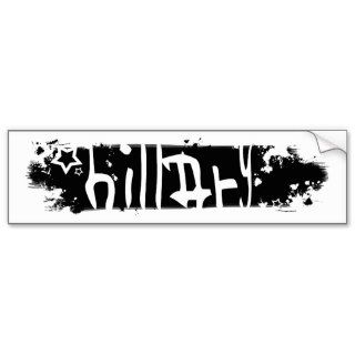 hillary clinton 08. scratched out. bumper sticker