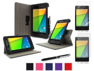 rooCASE Google Nexus 7 FHD Case   Dual View Multi angle Stand Cover with x2 Anti Glare x2 HD Clear Screen Protectors   BLACK (With Auto Wake / Sleep Cover): Baby