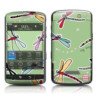 Dragon Fly Green Design Protective Skin Decal Sticker for BlackBerry Storm 9530 Cell Phone: Cell Phones & Accessories
