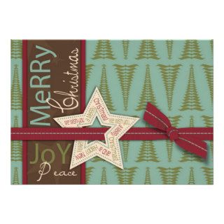 Christmas Star Invitation Card