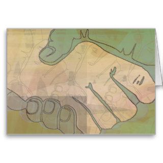 Helping Hands Green Greeting Card