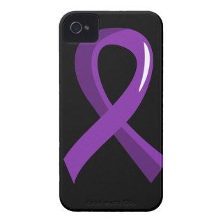Pancreatic Cancer Purple Ribbon 3 iPhone 4 Case