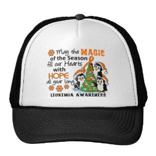 Christmas Penguins Leukemia Mesh Hats