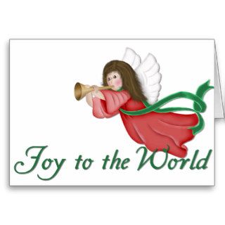Joy to the World Angel Christmas Greeting Card