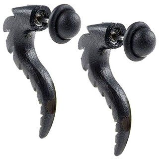 16g 16 gauge 1.2mm (shaft size) black alloy fake cheater illusion ear rings earrings earlets FBL 106   face of plugs look like 2g 2 gauge (6mm)   Pierced Body Piercing Jewelry AIZU  Sold as a Pair: Jewelry