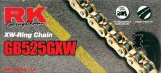 RK Racing Chain GB525GXW 108 Gold 108 Links XW Ring Chain with Connecting Link: Automotive
