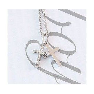 Korea Star Accessories Super Junior EunHyuk Double Cross Necklace (ASMA122) : Other Products : Everything Else