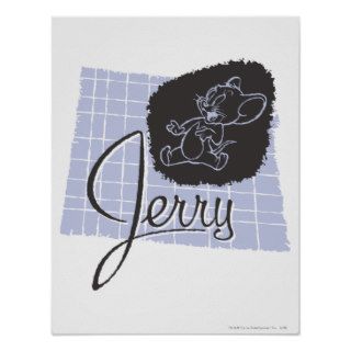 Jerry Black and Blue Script Posters
