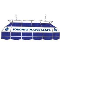 Trademark Global NHL Toronto Maple Leafs 3 Light Stained Glass Tiffany Lamp NHL4000 TML