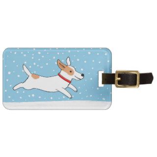 Jack Russell Terrier   Happy Winter Snow Dog Tag For Luggage