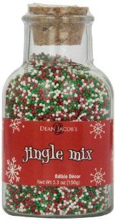 Dean Jacobs Jingle Mix Glass Jar with Cork, 5.3 Ounce (Pack of 3) : Pastry Decorations : Grocery & Gourmet Food