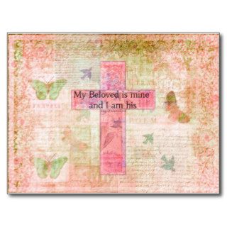 Romantic Bible verse Song of Solomon 216 Postcard