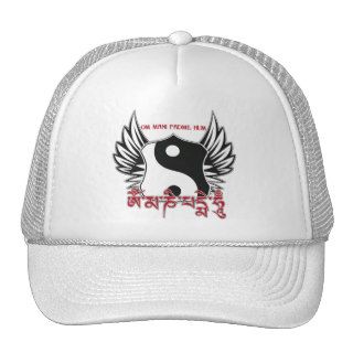 Winged Yin Yang Mantra Mesh Hat