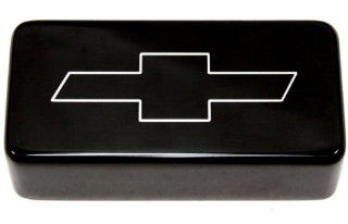 Billet Custom (GMBC 138 EMB BLK) Black Relay Box Cover with Bowtie Logo for Chevrolet Camaro: Automotive