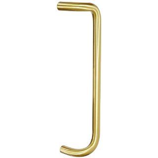 Rockwood BF159.4 Brass 90 Offset Door Pull, 1" Diameter x 18" CTC, Type 1 Thru Bolt Mounting for 1 3/4" Door, Satin Clear Coated Finish: Hardware Handles And Pulls: Industrial & Scientific