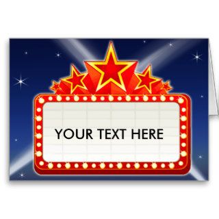 Starred Movie Marquee Customizable Card