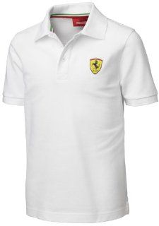 Official Licensed Ferrari Kids Cotton White Polo Shirt Size 164 : Sports Fan Polo Shirts : Sports & Outdoors