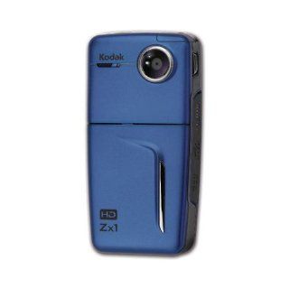Kodak Zx1 High Definition Digital Camcorder Blue Memory Card   16:9   2 Color LCD   2x   128MB (#ZX1BLUE)   NEW   Retail   8364564 : Camera & Photo
