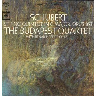 Schubert String Quintet in C Major, Opus 163   Stereo Vinyl LP Record: The Budapest Quartet, Benar Heifetz: Music