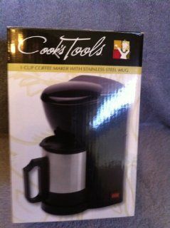 Cook's Tools 1  Cup Coffee Maker with Stainless Steel Mug : Single Serve Brewing Machines : Everything Else