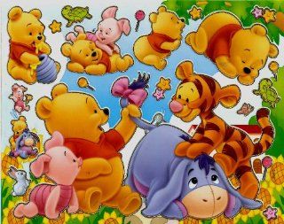 Baby Pooh Bear holding Baby Eeyore's tail Disney Sticker Sheet BL012 ~ Baby Piglet Disney Babies : Childrens Decorative Stickers : Baby