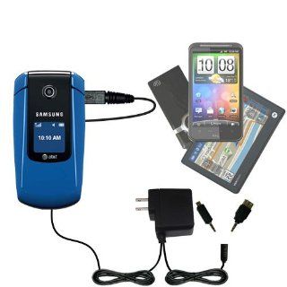 Gomadic Multi Port AC Home Wall Charger designed for the Samsung SGH A167   Uses TipExchange to charge up to two devices at once: Electronics