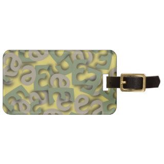 Letter E Green Bag Tags